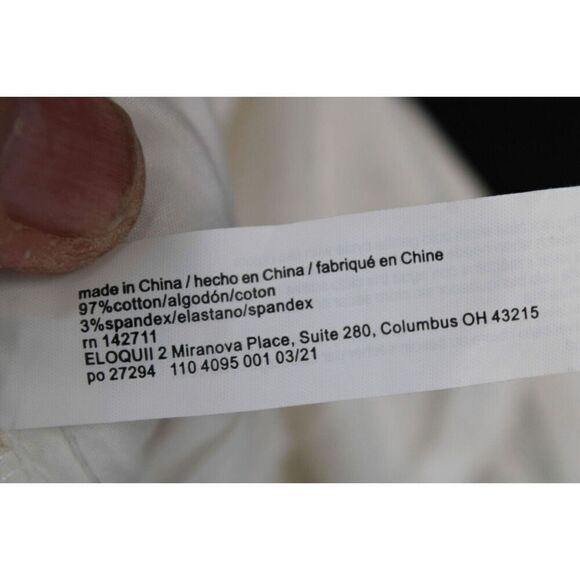 Eloquii Women's Jeans Denim pants size 28 with belt WHITE - Picture 6 of 7